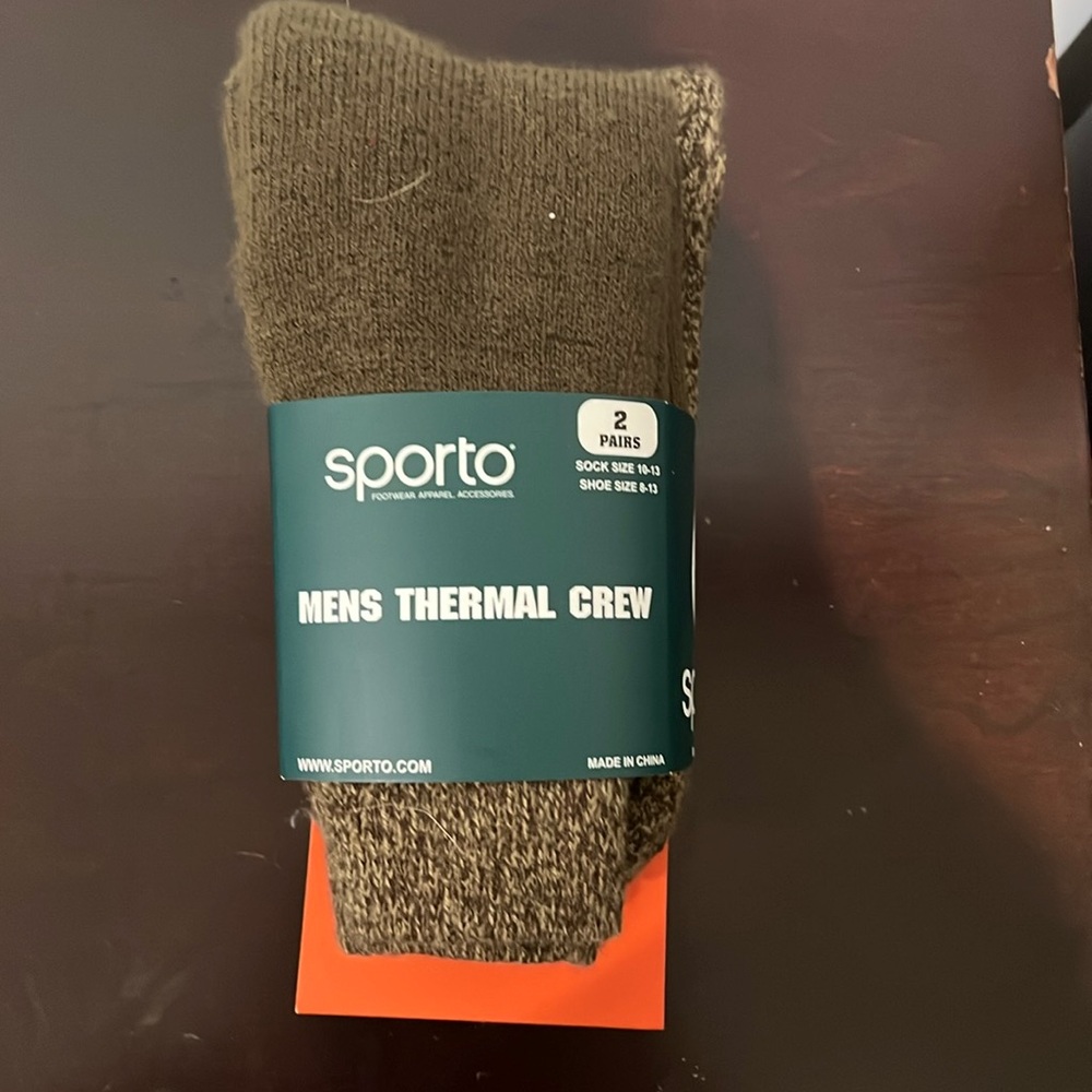 Sporto Men’s Thermal Crew Socks
